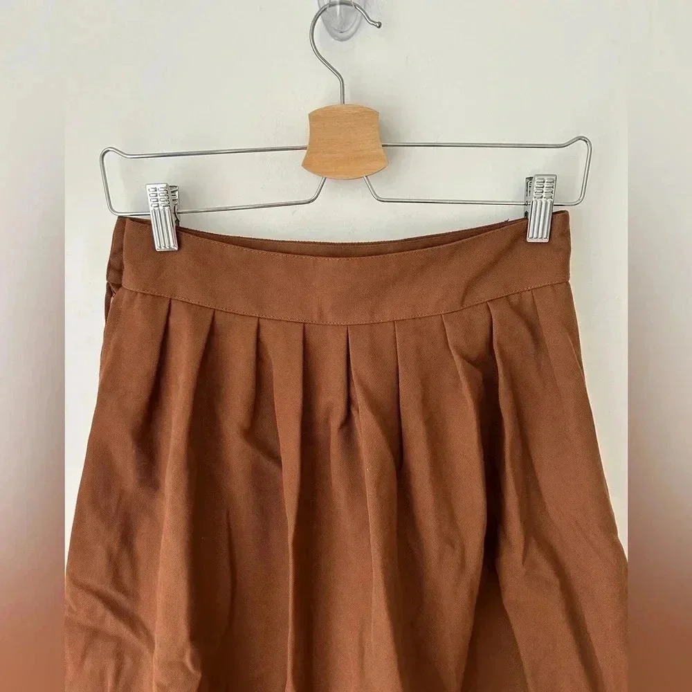 Paco Rabanne high  waisted wool brown skort - Picture 9 of 11